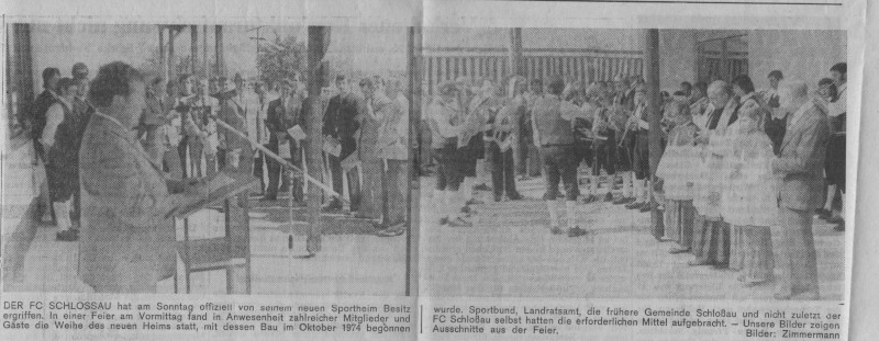 1974 Sportheimeinweihung